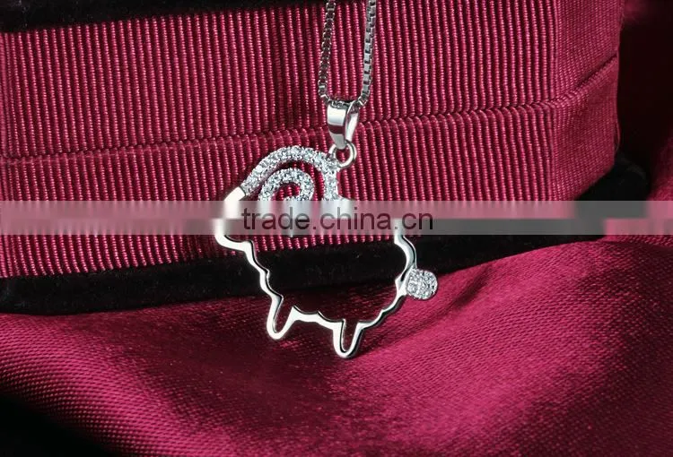 2015 Sheep shape jewelry 925 sterling silver italian costume jewelry