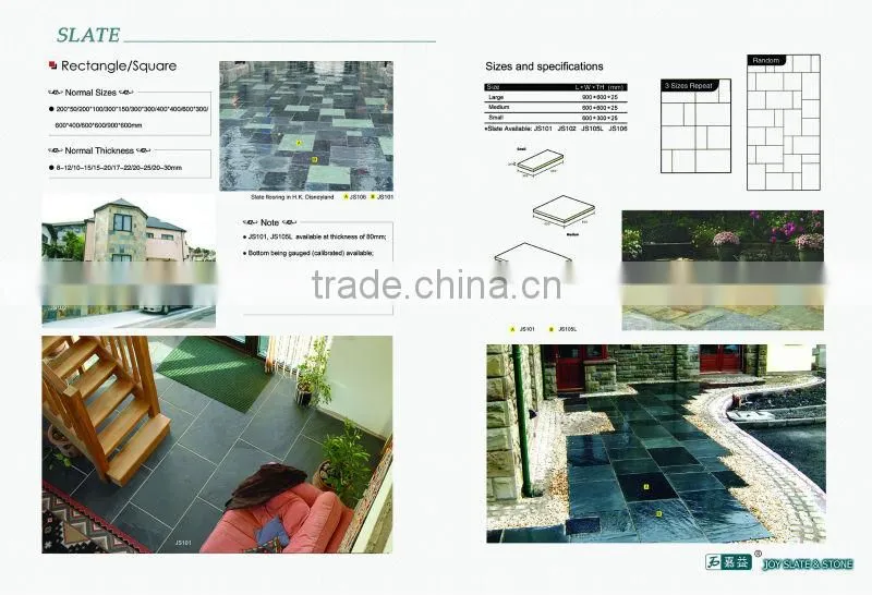 Natural green slate slabs facade stone prices