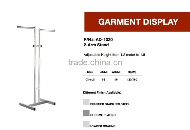 Floor Standing T Stand Display Fixture for Garment