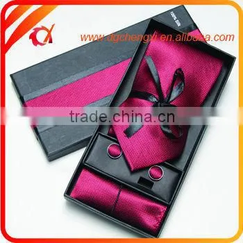 Brown Cheap Silk /Polyester Ties set/christmas presents