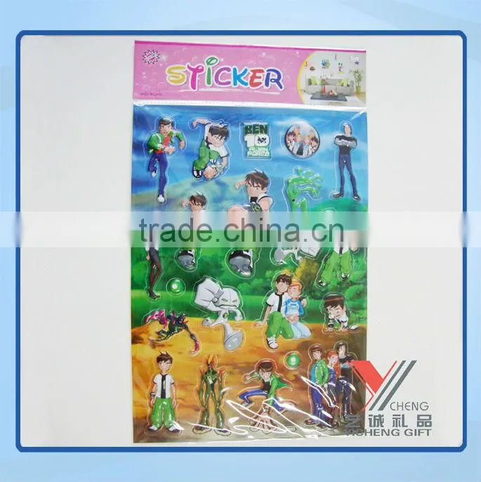 high quality 3D embossed sticker vinyl sticker puffy sticker