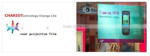 Chariot Adhesive holographic rear projection screen film 1.52mx30m, white, gray, dark gray, black and transparent.