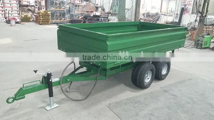 4-wheel Compact tractor trailer ; Agriculture box trailer