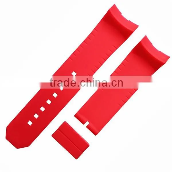 24mm silicone 2 pieces red watch band