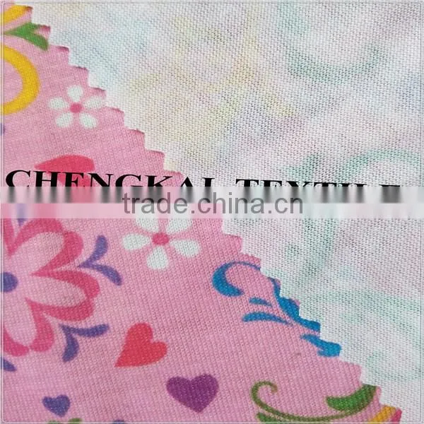 Wholesale alibaba knitting print spun polyester fabric for dress