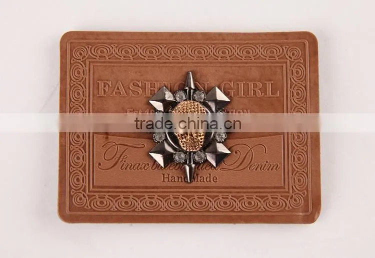 custom design new arrival pu label/leather label for garment / jeans