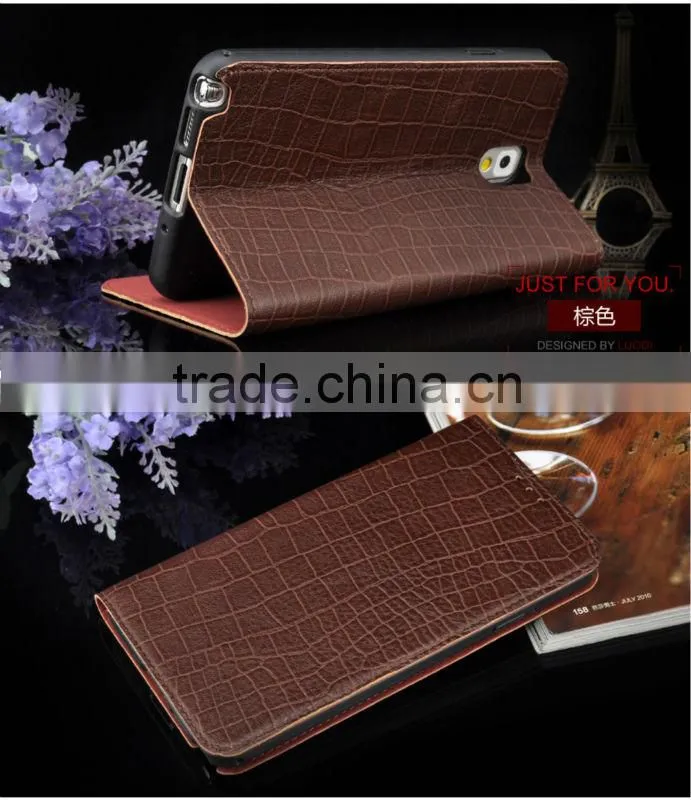 wholesale genuine leather case for samsung note 3/ case for cell phone