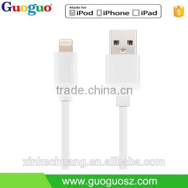 High quality cololful normal injection 8 pin tranfer data mfi usb cable for iphone7