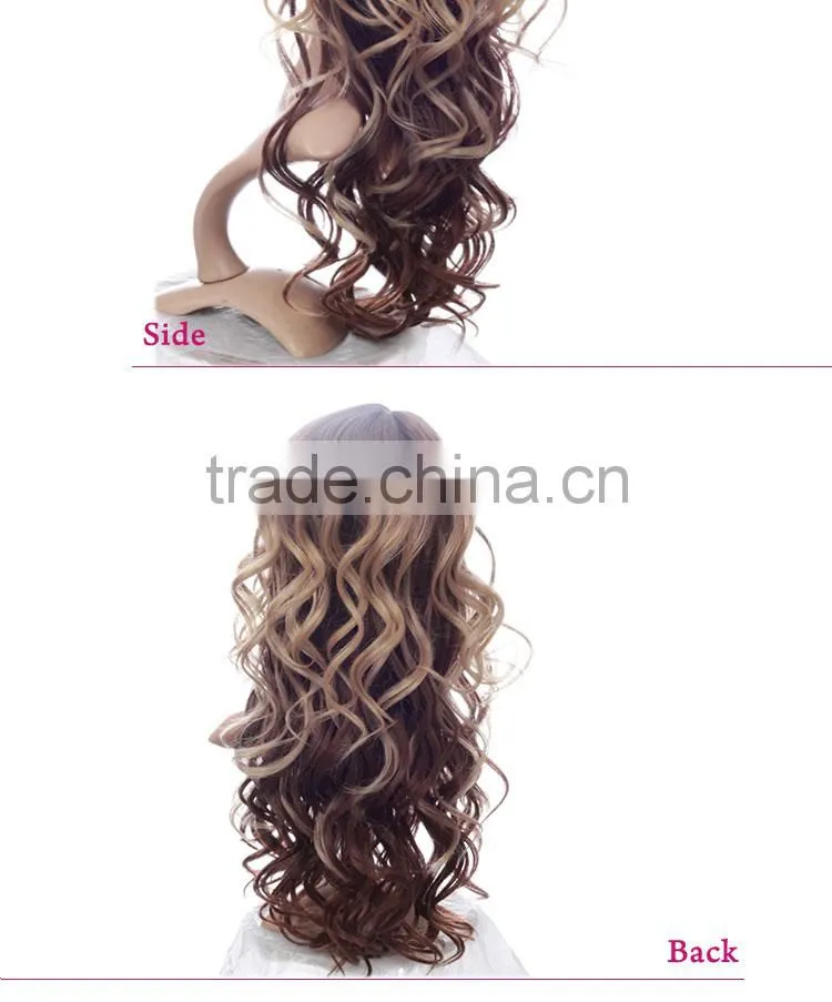 2014 Hot selling New fashion high density wigs synthetic dome