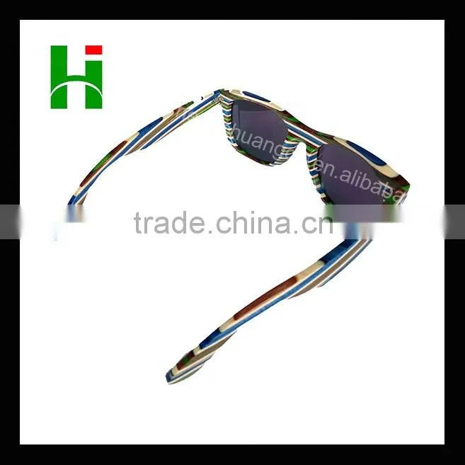 Skateboard fashion wood sunglasses