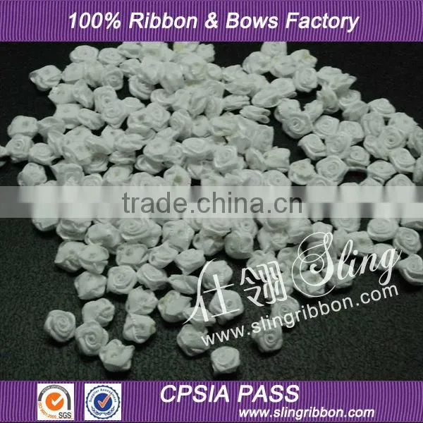 Wholesale Handmade Ribbon Flower Appliques For Garment Accessories