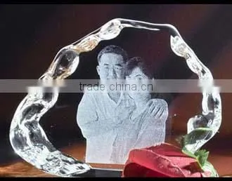 2016 hot sale heart shape crystal photo frame