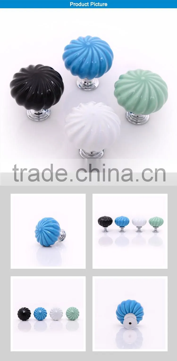 Wholesale price cheap black ceramic door knobs