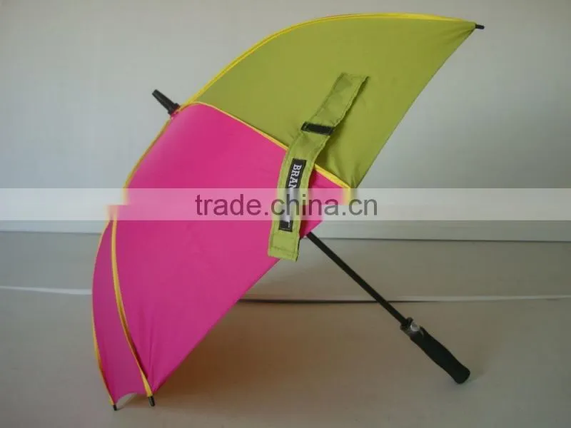 190T PU coating Pongee fabric auto open golf umbrella