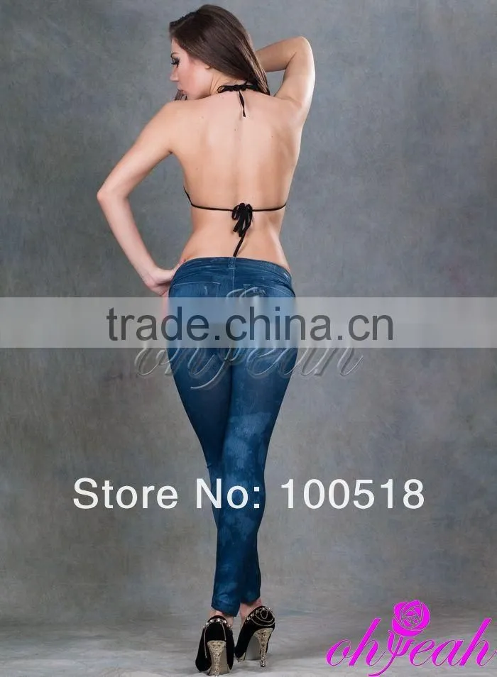 Plus size jeggings spandex fabric sexy ladies jeans leggings