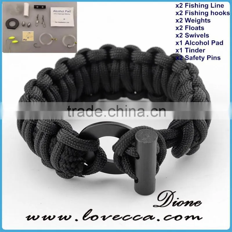2016 Adjustable Premium Fishing Wilderness Tool Paracord Survival Bracelet