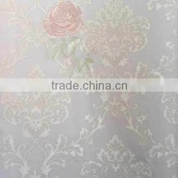 High quality beautiful flower thick vinyl wallpaper for sale