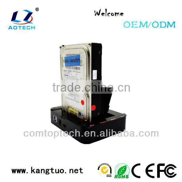 Two bay SATA for 2.5''/3.5'' clone/OTB/Raid function hdd docking station