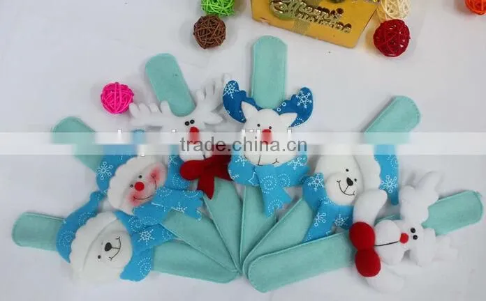 2014 Christmas Gifts Slap Christmas bracelets Wholesale, promotional christmas gift