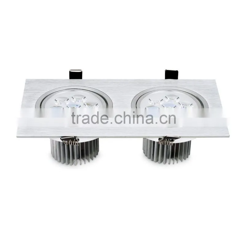 long life double heads recessed led down light