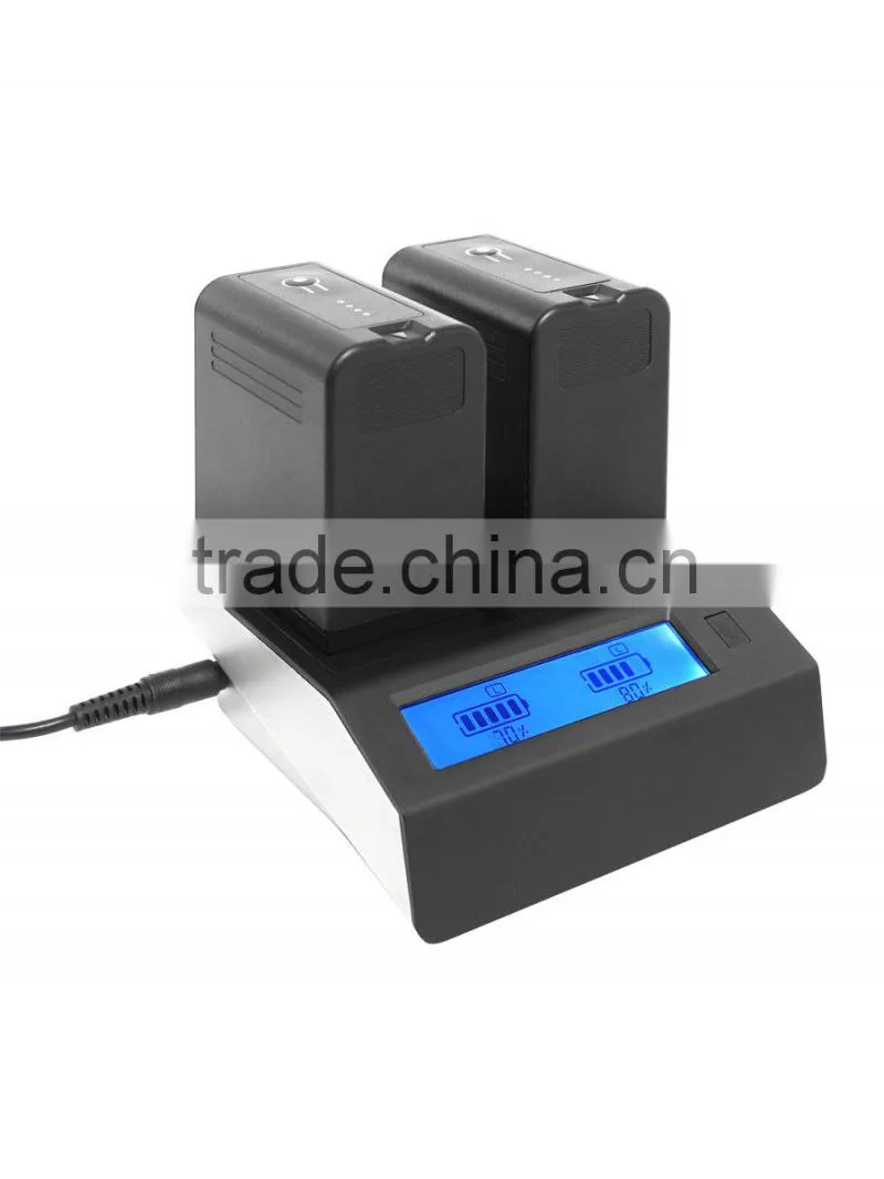 Professional universal camcorder battery charger with LCD display charging for F970 U60