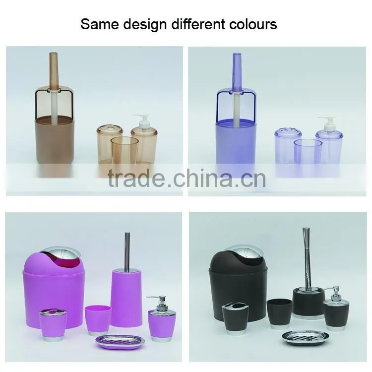 Colourful eco-friendly pp lime green bathroom accessories set