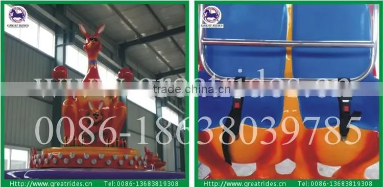 Christmas Rides!Theme park kids happy jumping machine jumping kangaroo