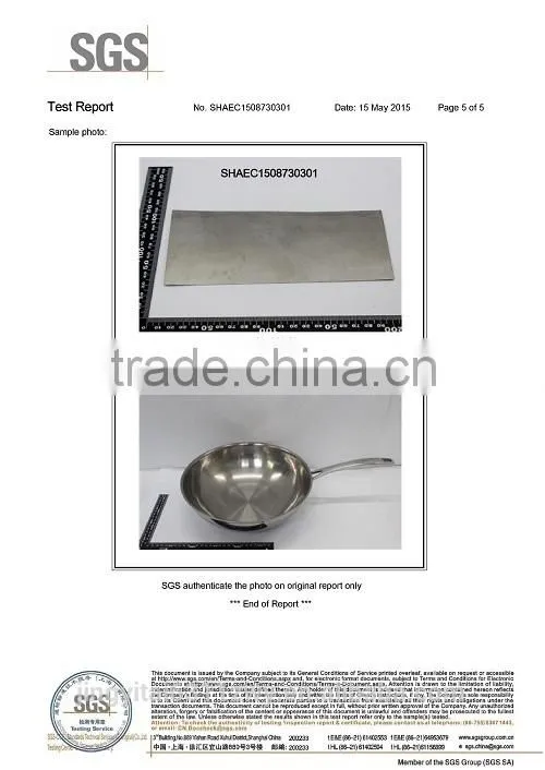 hign quality Titanium wok with royal appearance and various sizes titanium cookware non stick wok