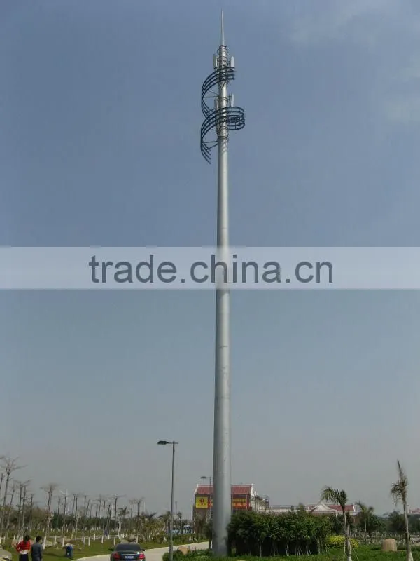 30m Galvanized Telecom Monopole