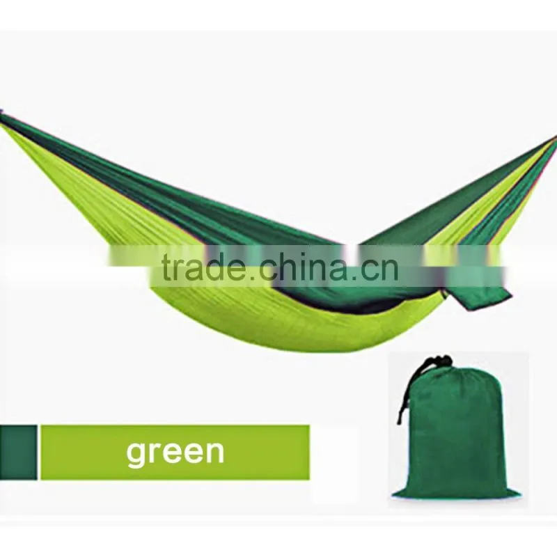 factory custom size camping nylon parachute hammock with steel carabineers
