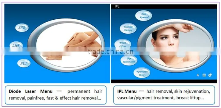 IPL+ Diode laser 2 in 1 multifuntion skin care permanent facial hair removal with EMC LVD Test Repot