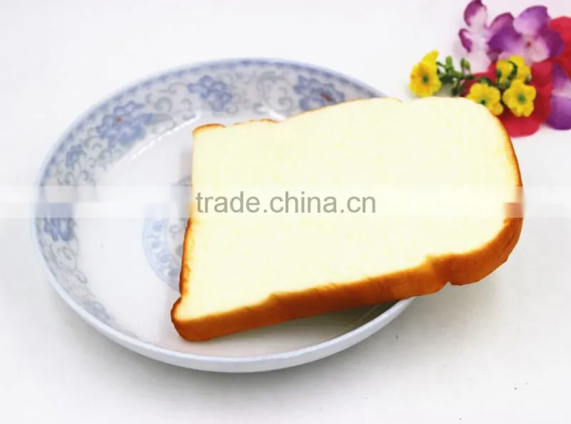 High Quality Soft New Products Artificial Toast Bread Slice Model With Cream Smell For Bakery Shop Machine Sell Display Decor