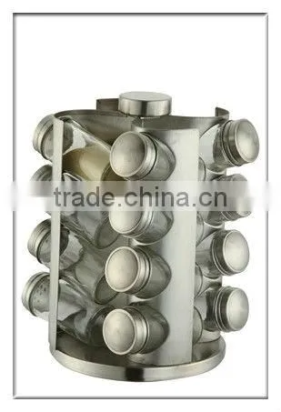 16 in 1 salt and pepper shaker set with stand,spice jar rack