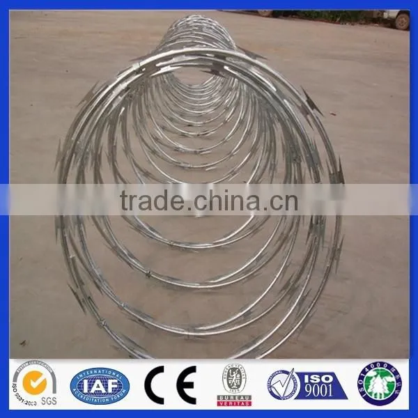 Alibaba china supplier Hot dipped razor barbed wire