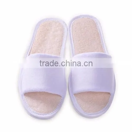 Open Toe White Loofah Hotel Slippers Factory (XJHL35)