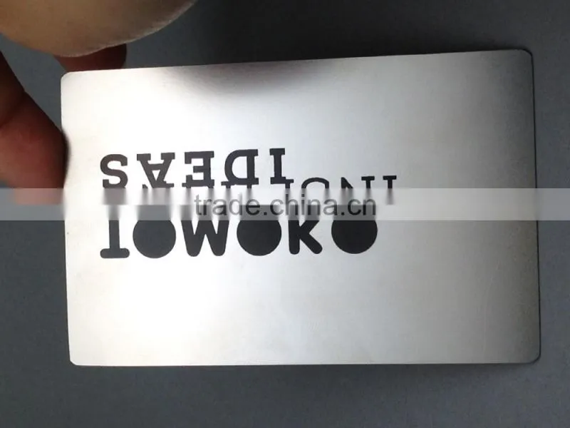 Cheap metal name/ business card with cutting letters