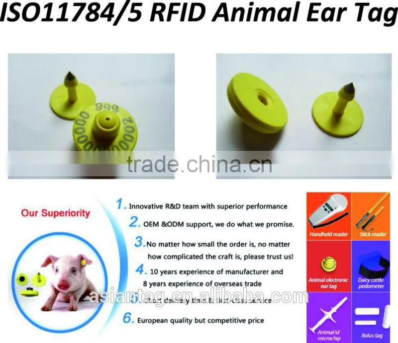 RFID 134.2khz Animal ear tag