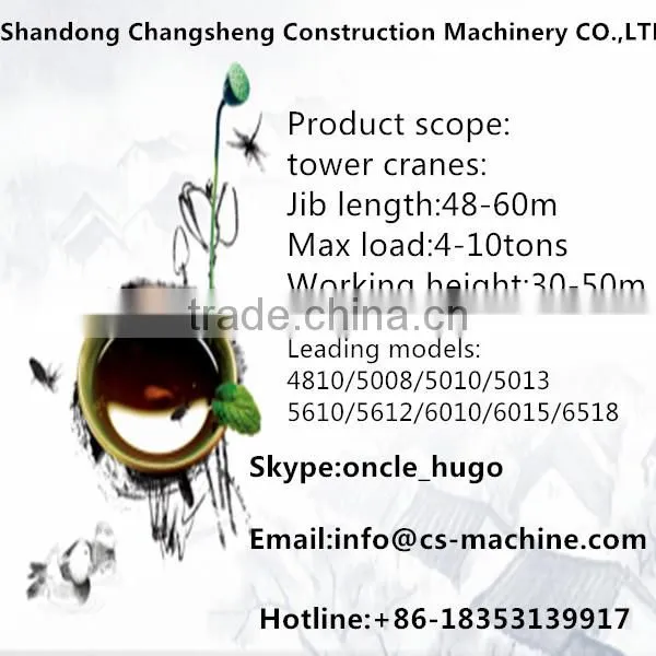 CS 2015 hot sale high quality Self-Raising tower crane 5t topkit tower crane