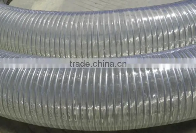 Spiral steel wire Reinforced clear pvc hose