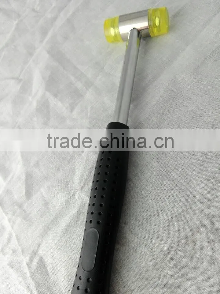 yellow and black steel tube install hammer plastic hammer made in China