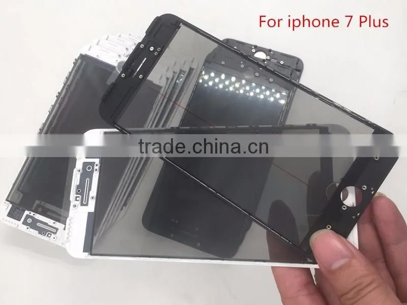 LCD Front Touch Screen Glass Outer Lens For iPhone 6S 4.7inch With Frame Bezel OCA Film Glue Cold Press