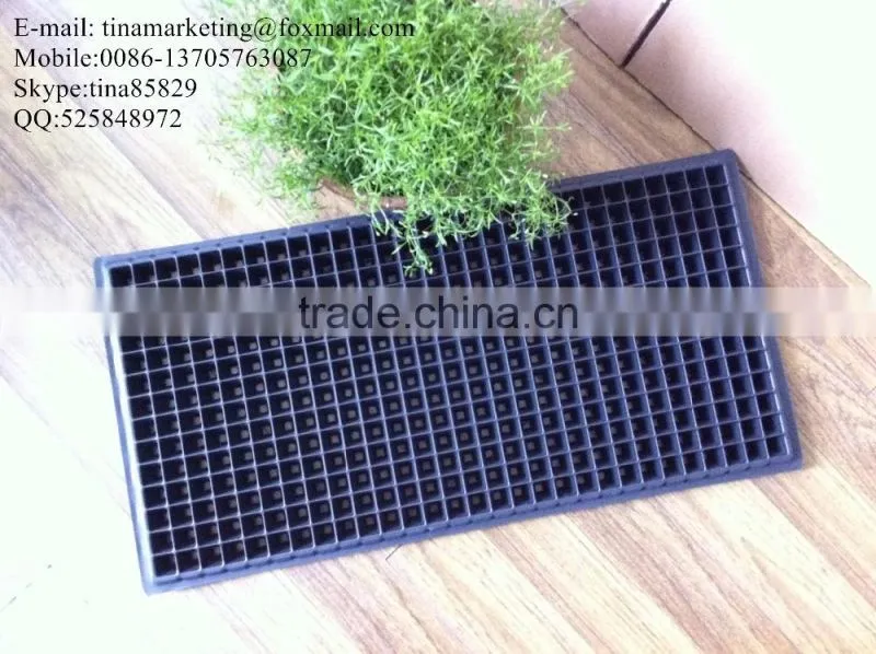 406 Cell Black PS Material Plastic Nursery Seed Germination Tray /Plant Seedling Tray