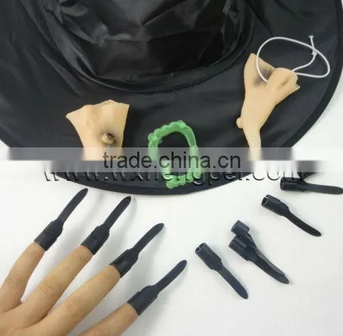 Halloween Witch Set / Witch Hat / Witch Nose / Witch Nail