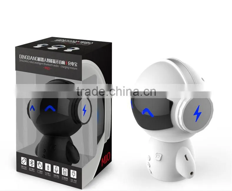 Intelligent mini Robot Bluetooth speaker with Power Bank for Computer