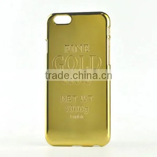 Luxury Electroplating PC Bullion Gold Phone Case For iPhone6