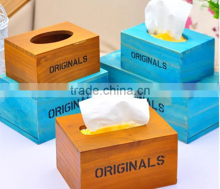 2016 popular Refined wood craft wooden tissue box