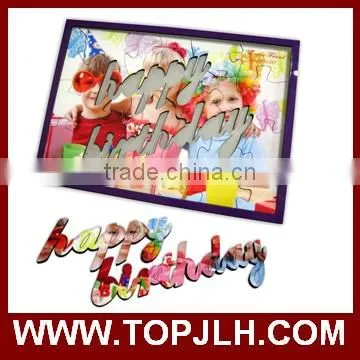 Custom logo printed 3D wooden puzzles