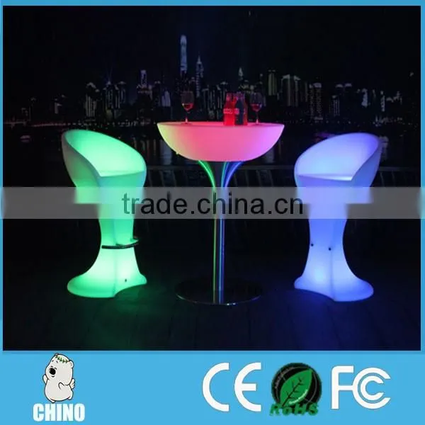 High led Cocktail Table Metal Table with Chair for event