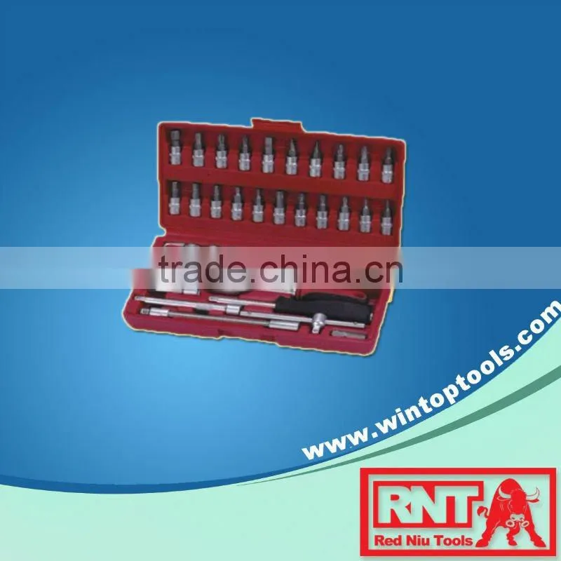 46PCS 1/4"DR.SOCKET WRENCH TOOL BOX