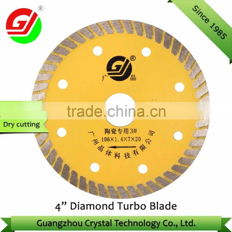 turbo diamond blade for ceramic/106mm diamond saw blade for ceramic/tile/porcelain/diamond tool manufacturer